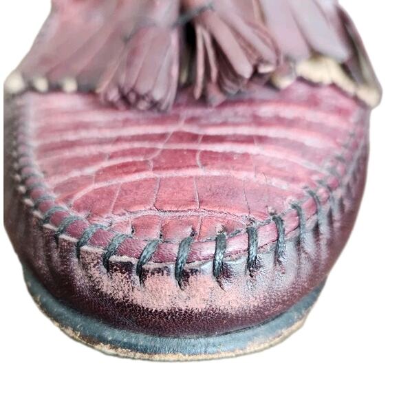 Bruno Magli Men's Genuine Crocodile Leather Loafer Brown Size 8W Made in Italy - Picture 10 of 12